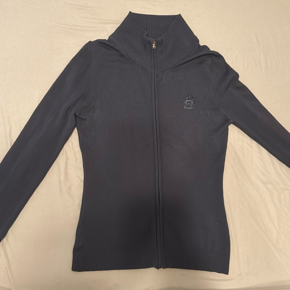 Jean Paul Gaultier zip up knit sweater